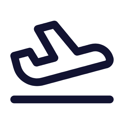 Airplane Takeoff, Animated Icon, Outline