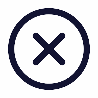 Cross Circle, Animated Icon, Outline