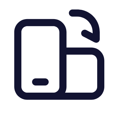 Smartphone Rotate Right, Animated Icon, Outline