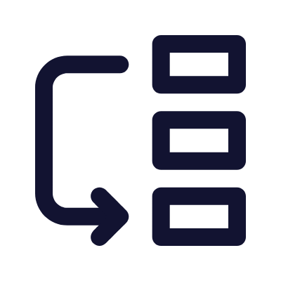 Order Top to Bottom, Animated Icon, Outline
