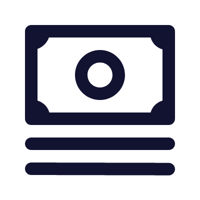 Banknotes, Animated Icon, Outline