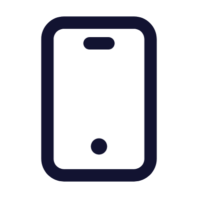 Smartphone Button, Animated Icon, Outline