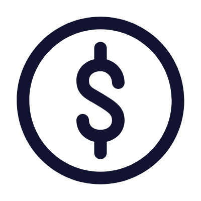 Dollar Coin, Animated Icon, Outline
