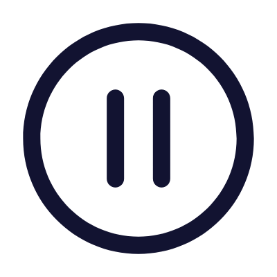 Pause Circle, Animated Icon, Outline