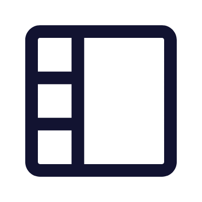Grid Sidebar, Animated Icon, Outline