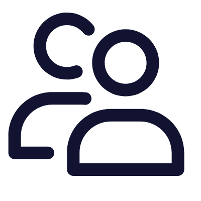 Two Avatars, Animated Icon, Outline