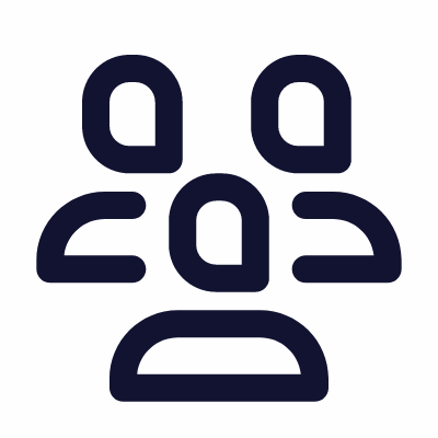 Three Avatars, Animated Icon, Outline