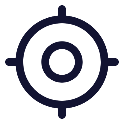 Crosshair, Animated Icon, Outline