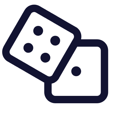 Dice, Animated Icon, Outline