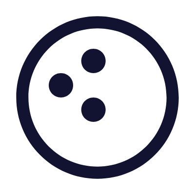 Bowling Ball, Animated Icon, Outline