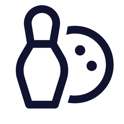 Bowling Pin, Animated Icon, Outline