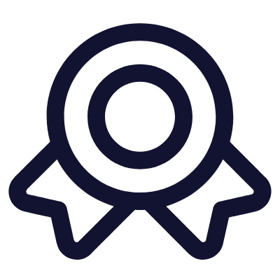 Badge Ribbon, Animated Icon, Outline