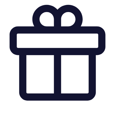 Gift Ribbon, Animated Icon, Outline