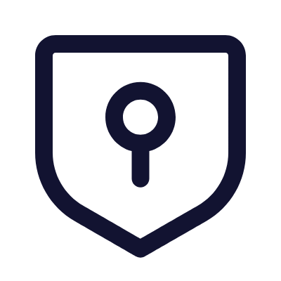 Shield Keyhole, Animated Icon, Outline