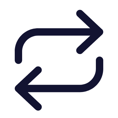 Arrows loop, Animated Icon, Outline