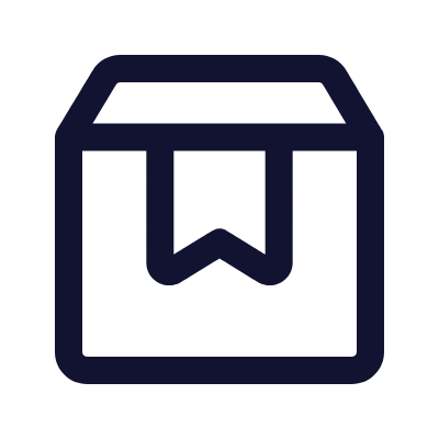 Box Front Label, Animated Icon, Outline