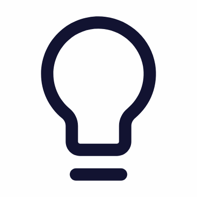 Bulb, Animated Icon, Outline