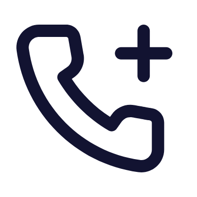 Phone Plus, Animated Icon, Outline