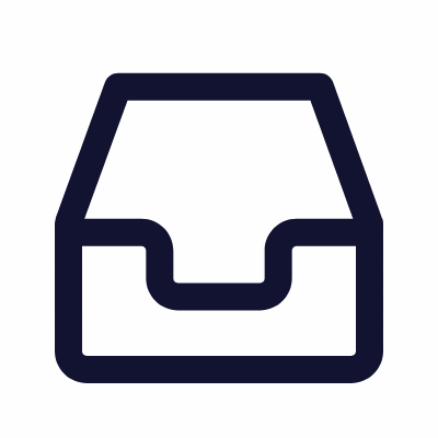 Inbox, Animated Icon, Outline