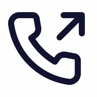Phone Outgoing, Animated Icon, Outline