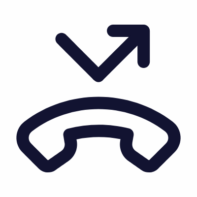 Phone Missed, Animated Icon, Outline