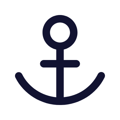 Anchor, Animated Icon, Outline