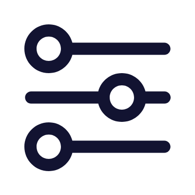 Sliders Horizontal, Animated Icon, Outline