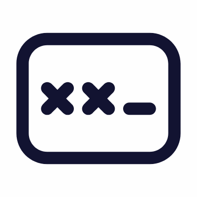 Pin code, Animated Icon, Outline
