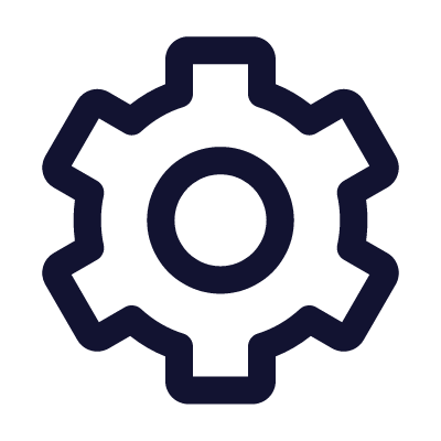 Cog, Animated Icon, Outline