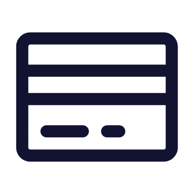 Credit Card Back, Animated Icon, Outline