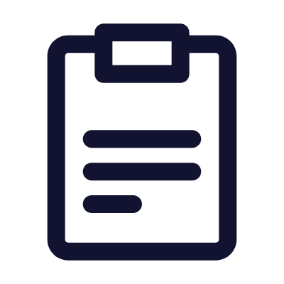 Clipboard Text, Animated Icon, Outline