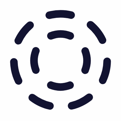 Loader Dashes, Animated Icon, Outline