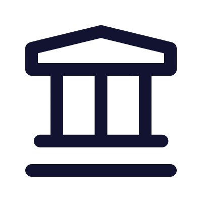 Bank, Animated Icon, Outline