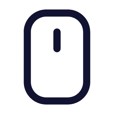 Computer Mouse Simple, Animated Icon, Outline