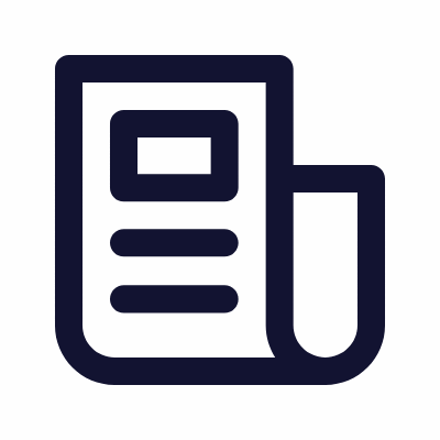 Newspaper, Animated Icon, Outline