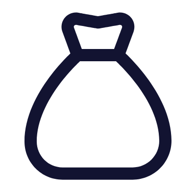 Money Bag, Animated Icon, Outline