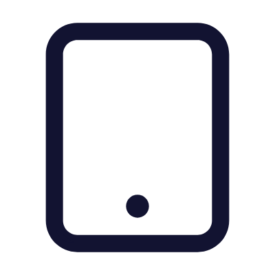 Tablet Button, Animated Icon, Outline