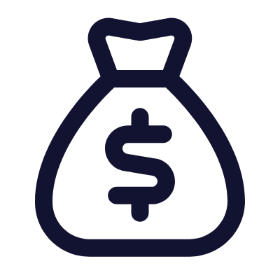 Dollar Bag, Animated Icon, Outline