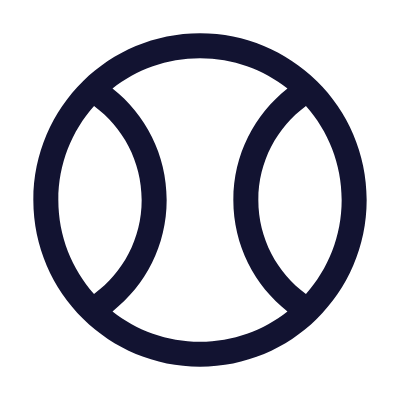 Ball Baseball, Animated Icon, Outline