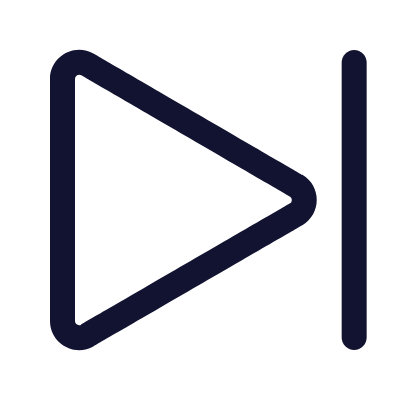 Skip Forward, Animated Icon, Outline