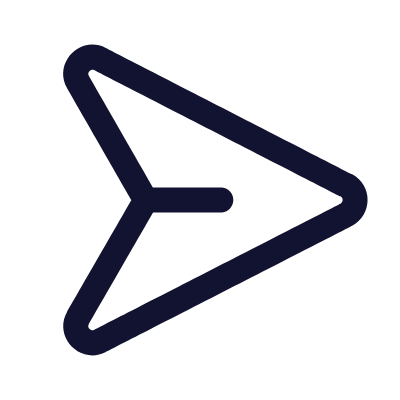 Send Horizontal, Animated Icon, Outline