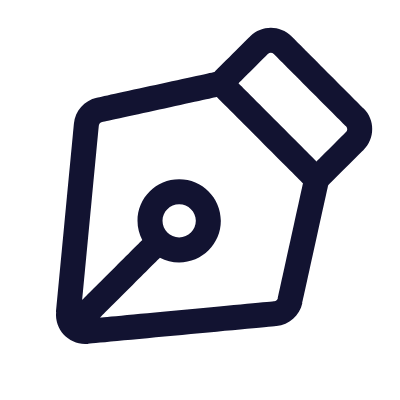 Pen Nib, Animated Icon, Outline