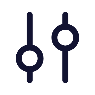 Sliders Vertical Alt, Animated Icon, Outline