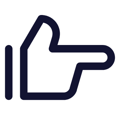Finger Right, Animated Icon, Outline