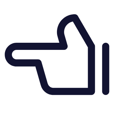 Finger Left, Animated Icon, Outline