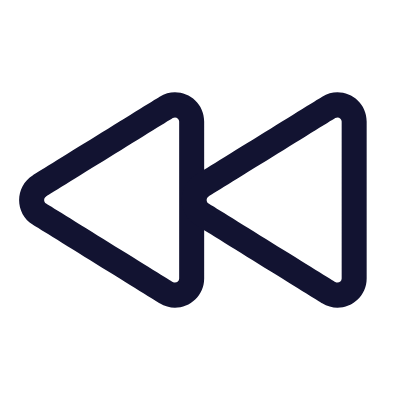 Rewind, Animated Icon, Outline