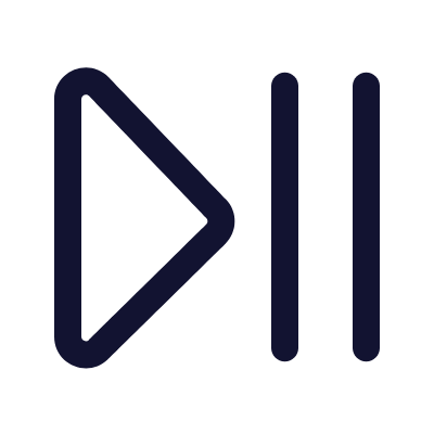 Play Pause, Animated Icon, Outline
