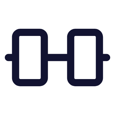 Dumbbell, Animated Icon, Outline