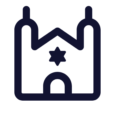Synagogue, Animated Icon, Outline