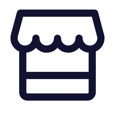 Market Stand, Animated Icon, Outline